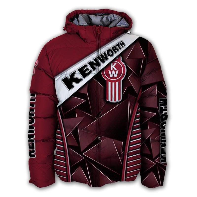 Sportswearmerch Kenworth Truck Personalized Puffer Jacket For Fan