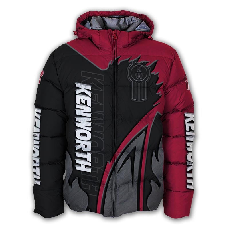 Sportswearmerch Kenworth Truck Personalized Puffer Jacket For Fan