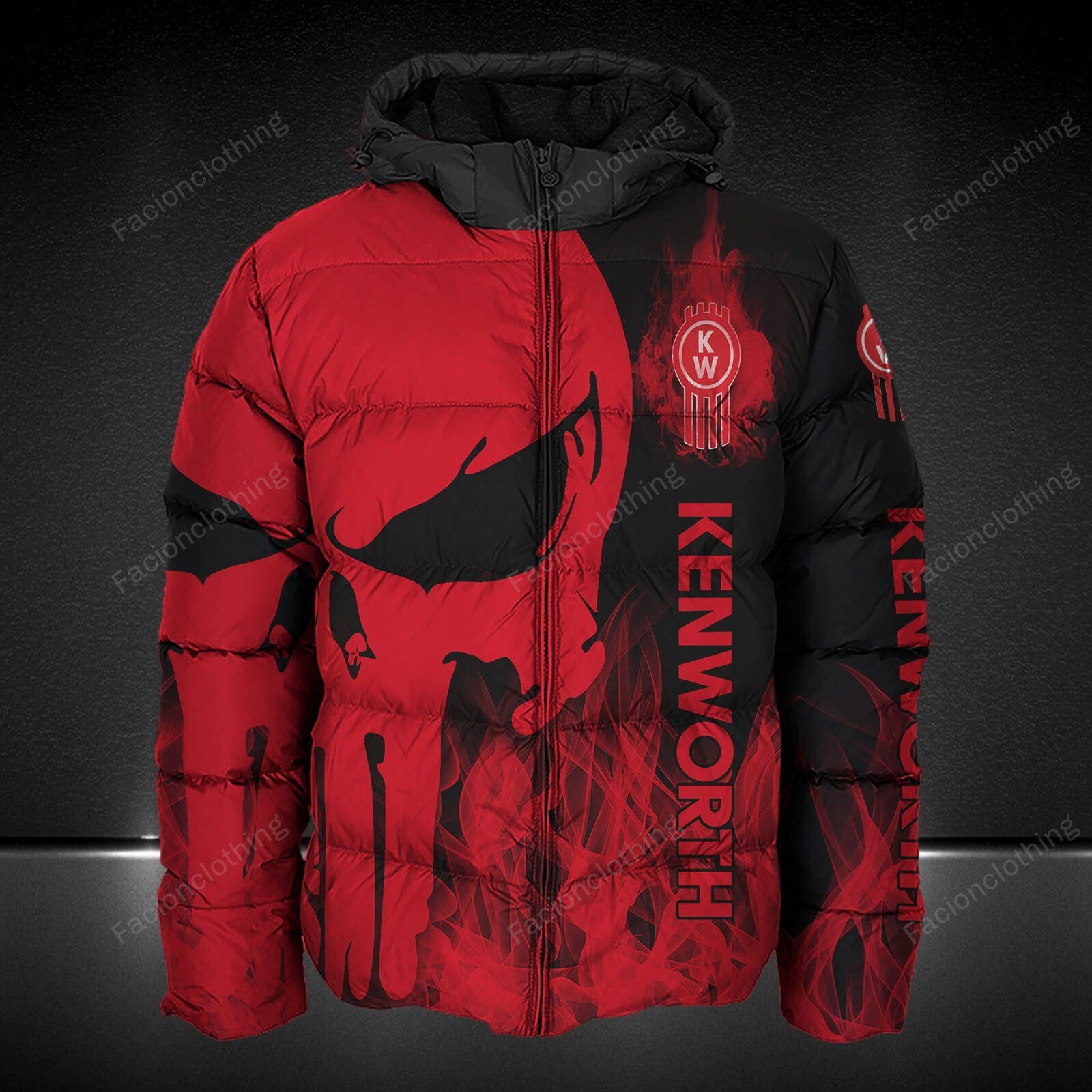 Sportswearmerch Kenworth Truck Personalized Puffer Jacket For Fan