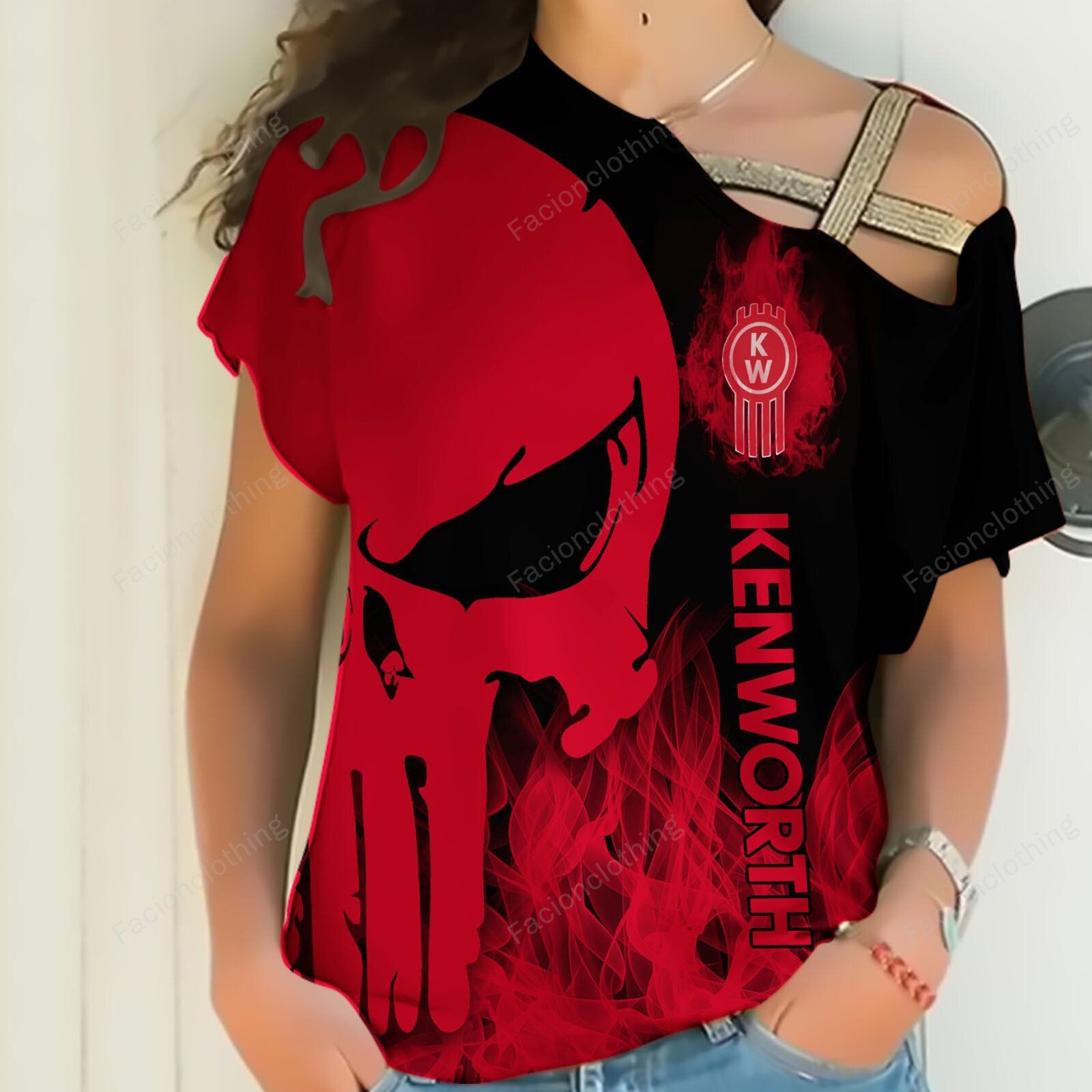 Sportswearmerch Kenworth Truck Personalized Strapless Short Sleeve For Fan