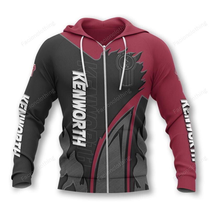 Sportswearmerch Kenworth Truck Personalized Zip Hoodie For Fan