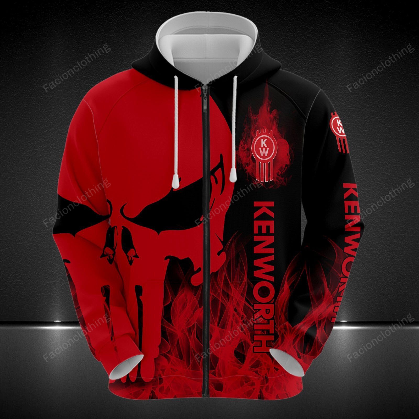 Sportswearmerch Kenworth Truck Personalized Zip Hoodie For Fan