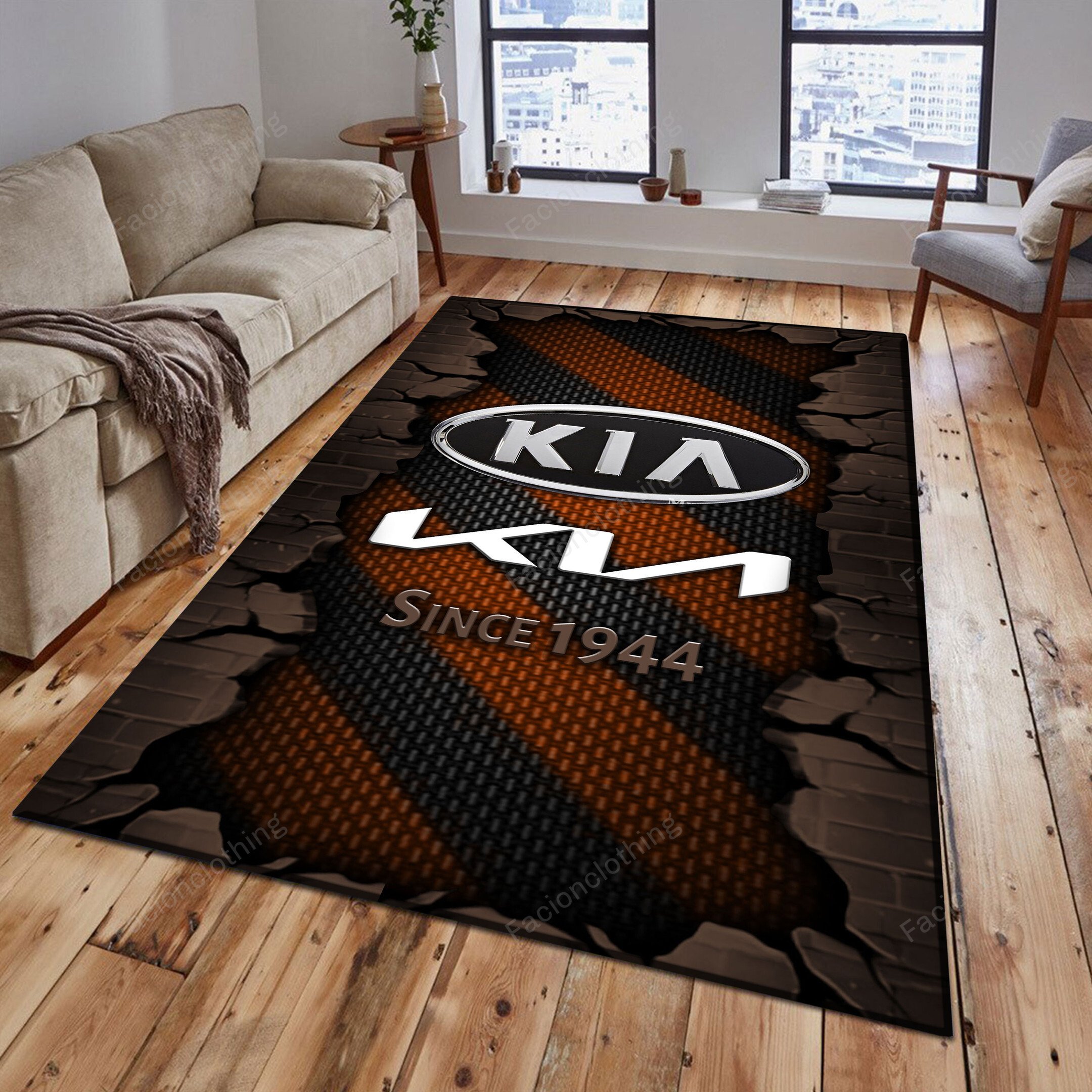 Sportswearmerch Kia Car Personalized Rug For Fan