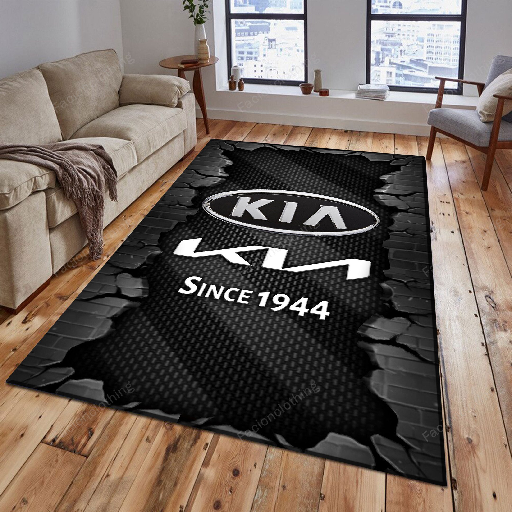 Sportswearmerch Kia Car Personalized Rug For Fan
