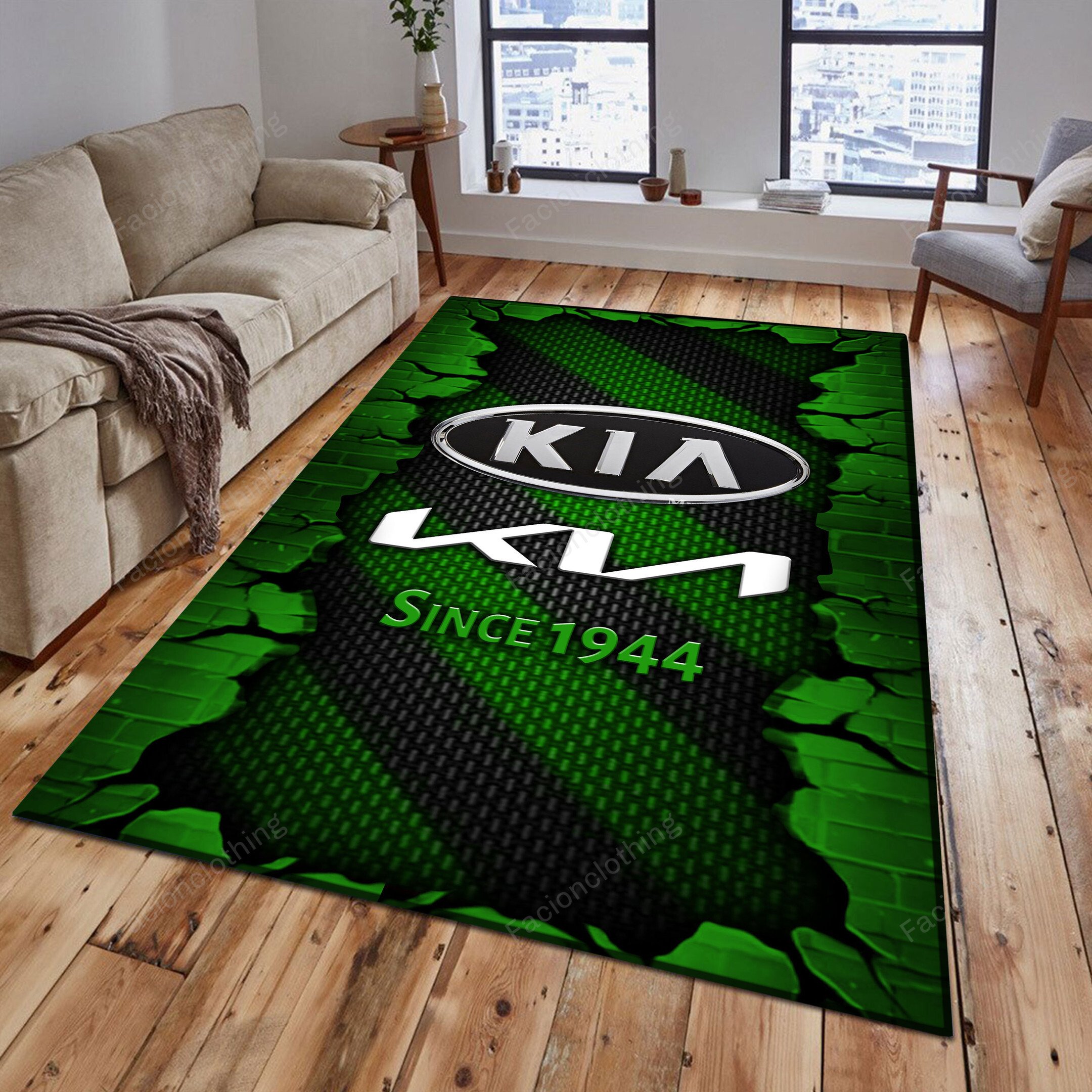 Sportswearmerch Kia Car Personalized Rug For Fan