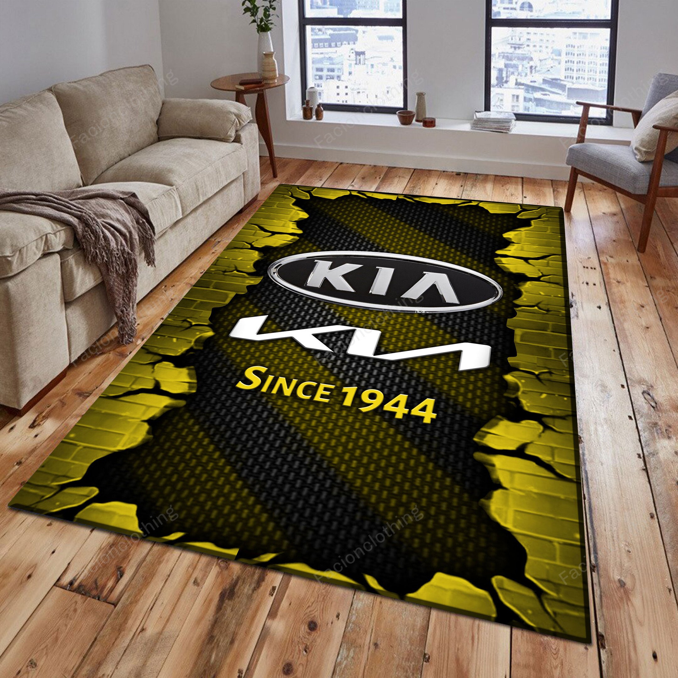 Sportswearmerch Kia Car Personalized Rug For Fan