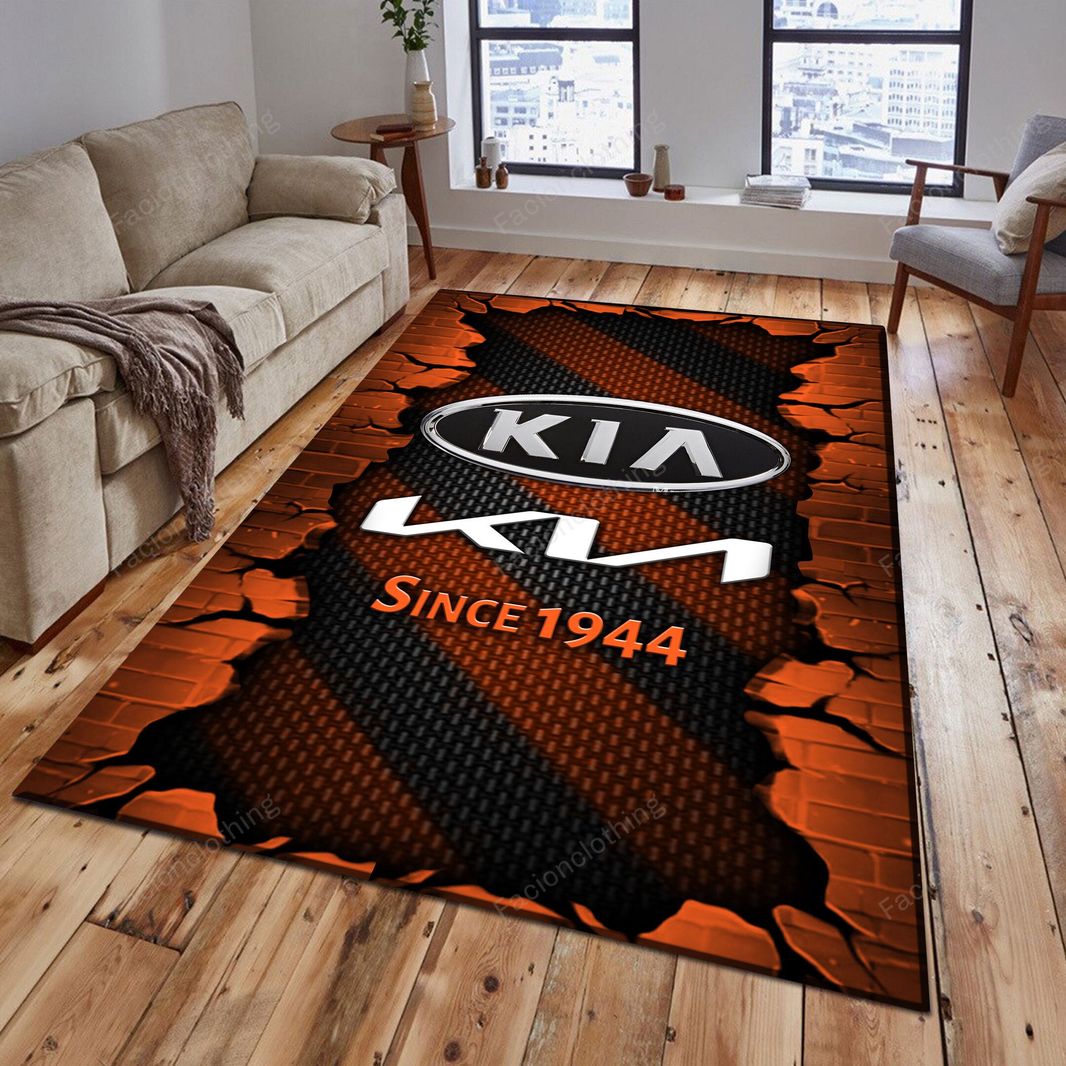 Sportswearmerch Kia Car Personalized Rug For Fan