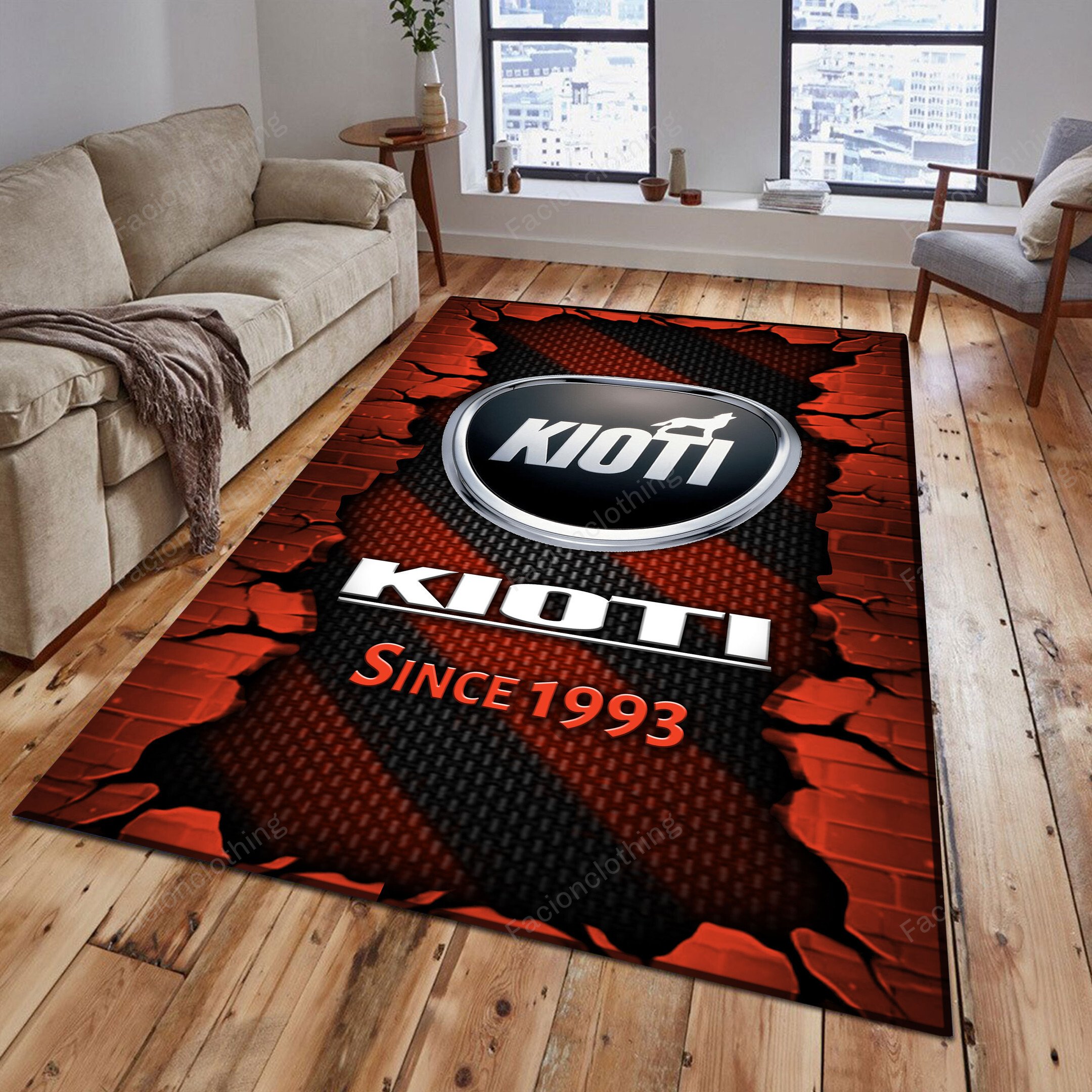 Sportswearmerch Kioti Tractor Personalized Rug For Fan