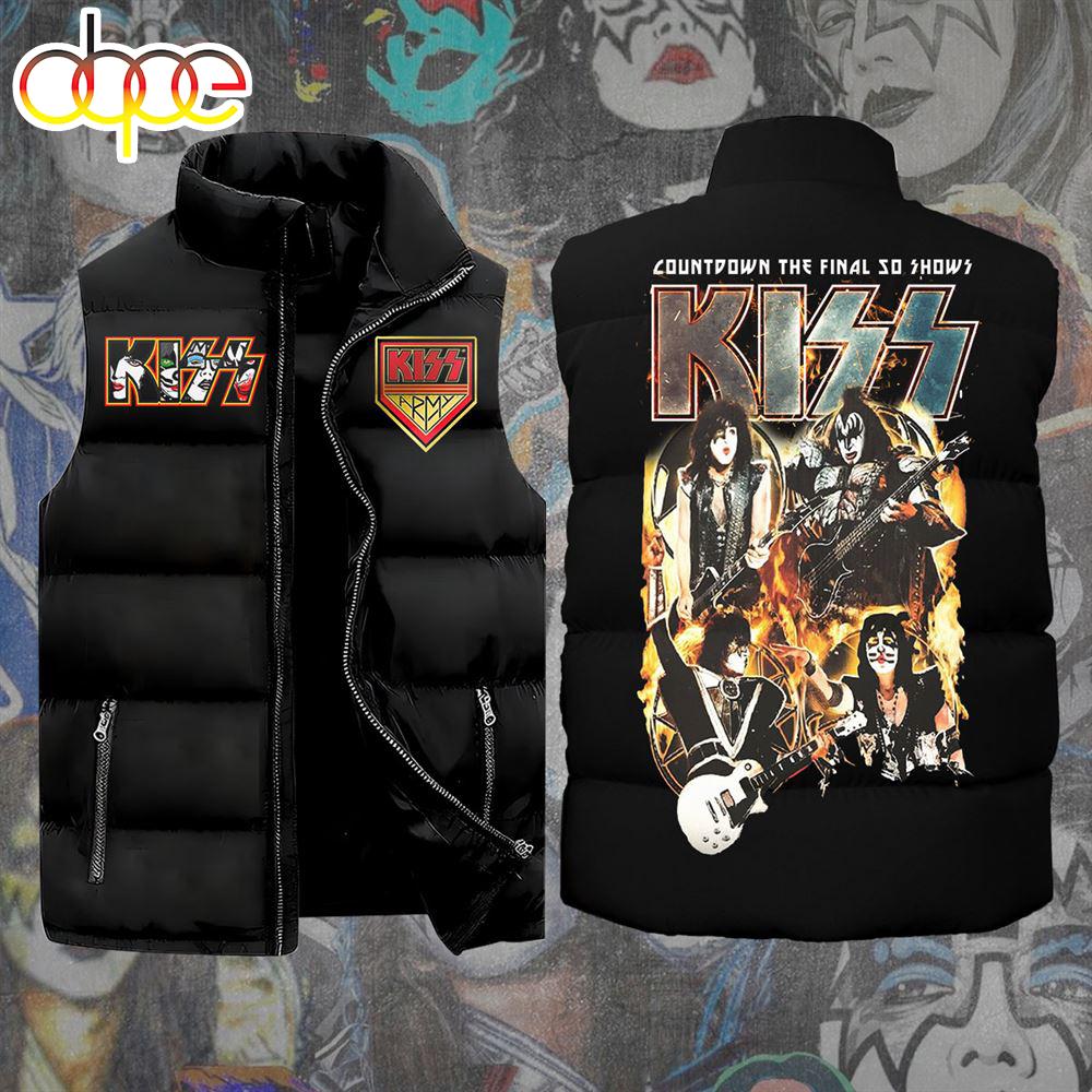 Sportswearmerch Kiss Band Music Album Personalized Sleeveless Puffer Jacket For Fan
