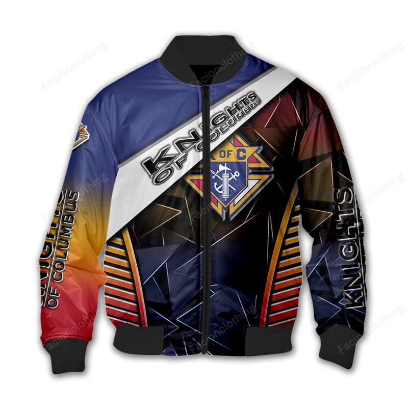 Sportswearmerch Knights Of Columbus Personalized Bomber Jacket For Fan