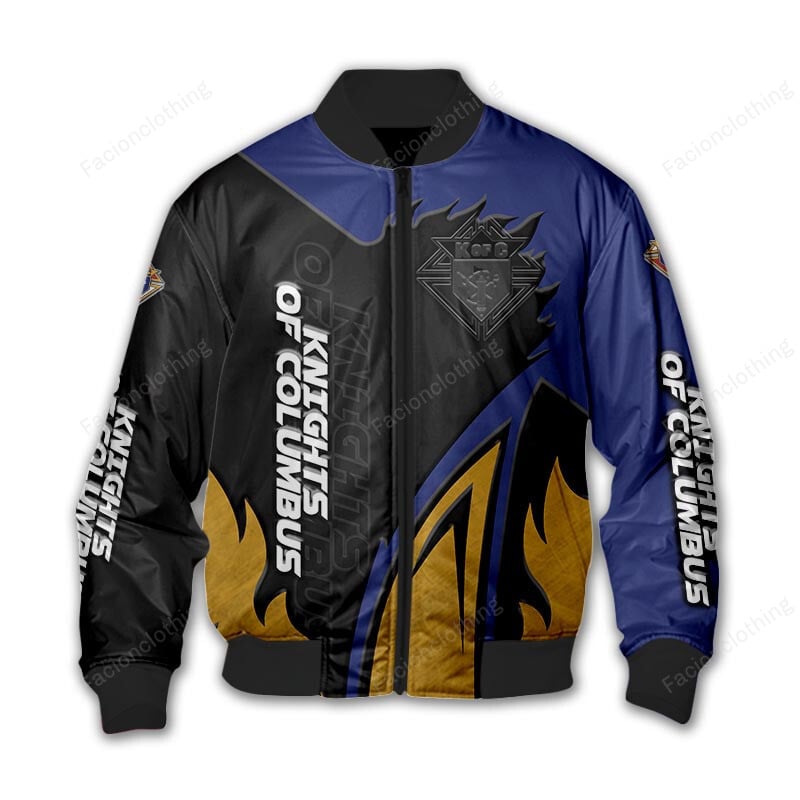 Sportswearmerch Knights Of Columbus Personalized Bomber Jacket For Fan