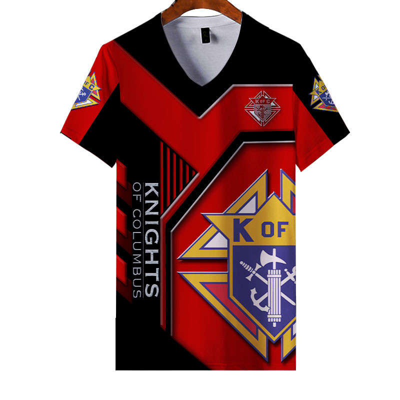 Sportswearmerch Knights Of Columbus Personalized Fashion V-neck Women T-shirt For Fan