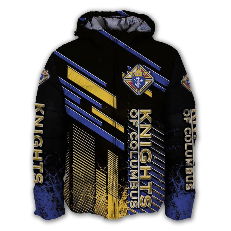 Sportswearmerch Knights Of Columbus Personalized Puffer Jacket For Fan