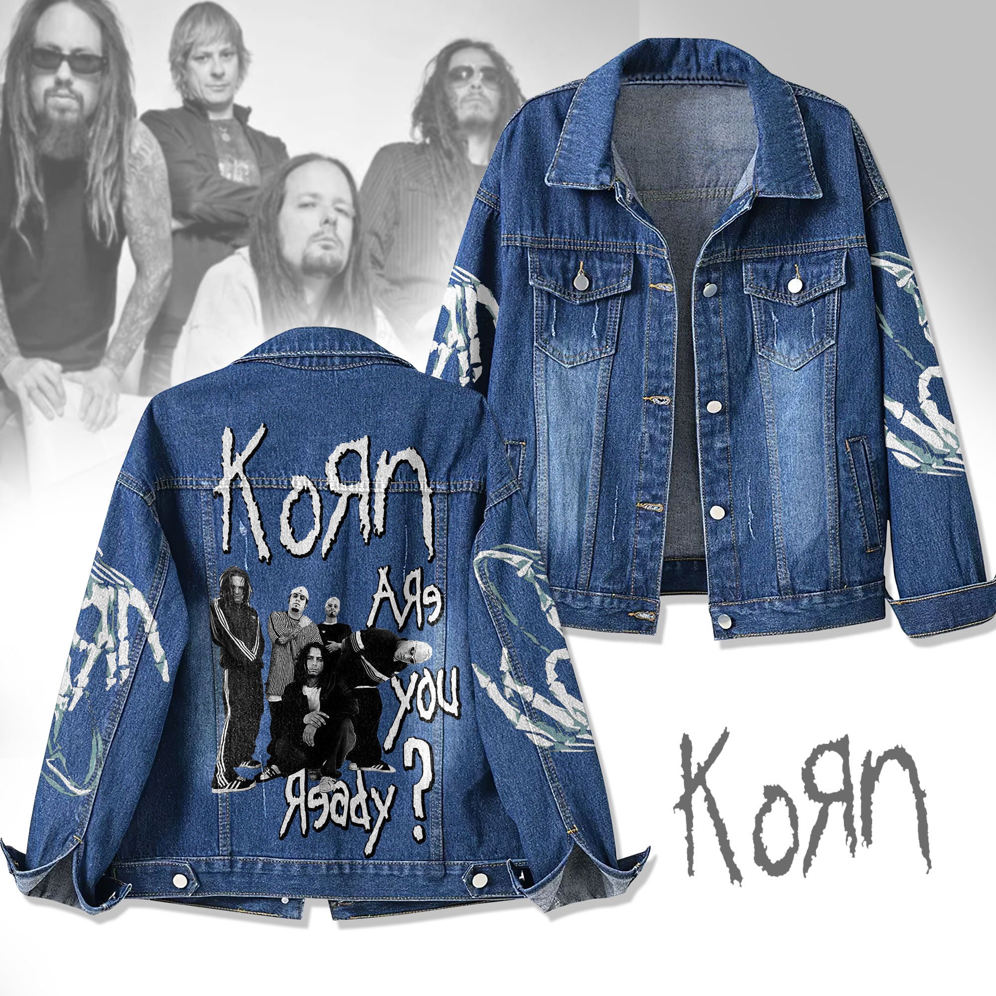 Sportswearmerch Korn Denim Jacket Gift For Fans