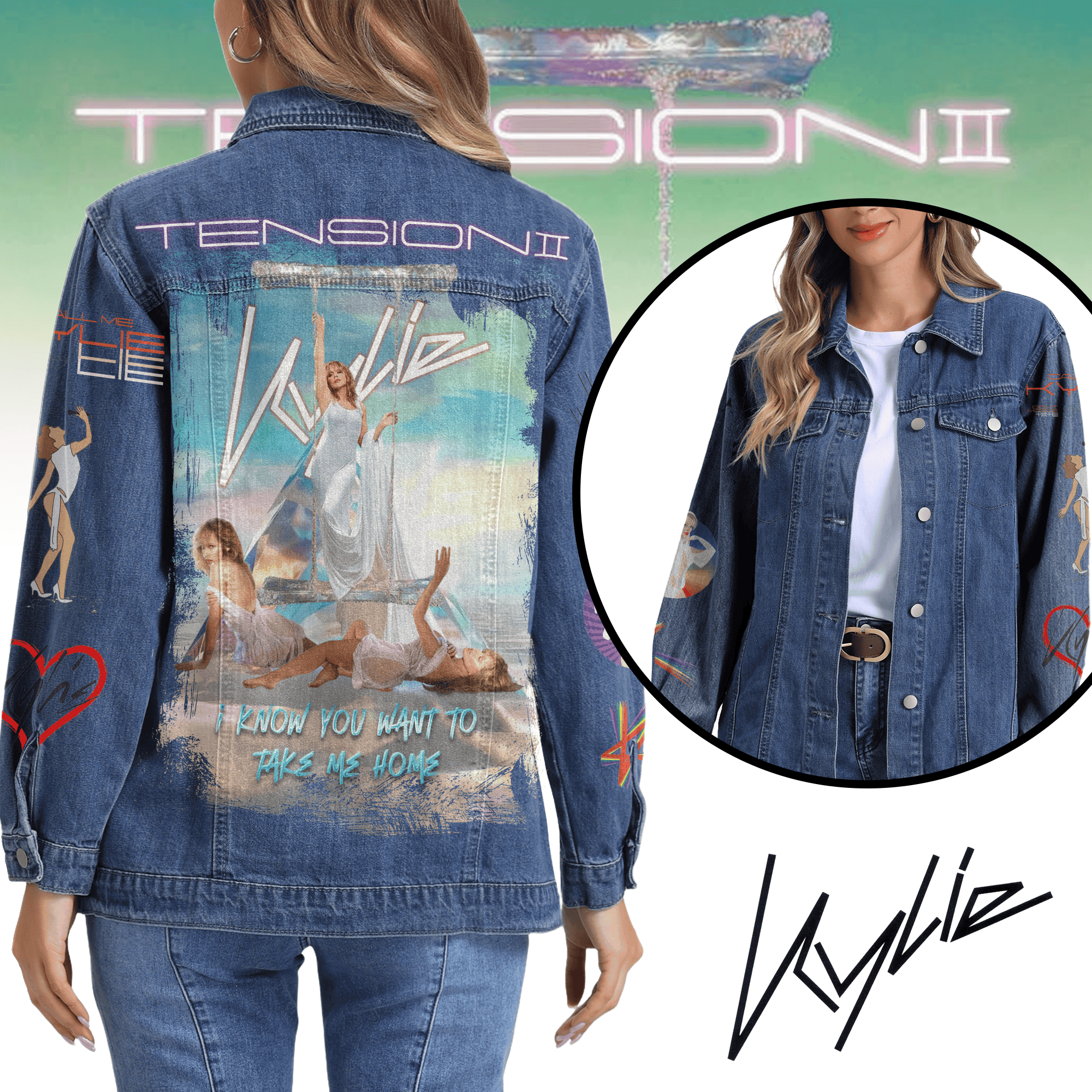 Sportswearmerch Kylie Minogue Denim Jacket Gift For Fans