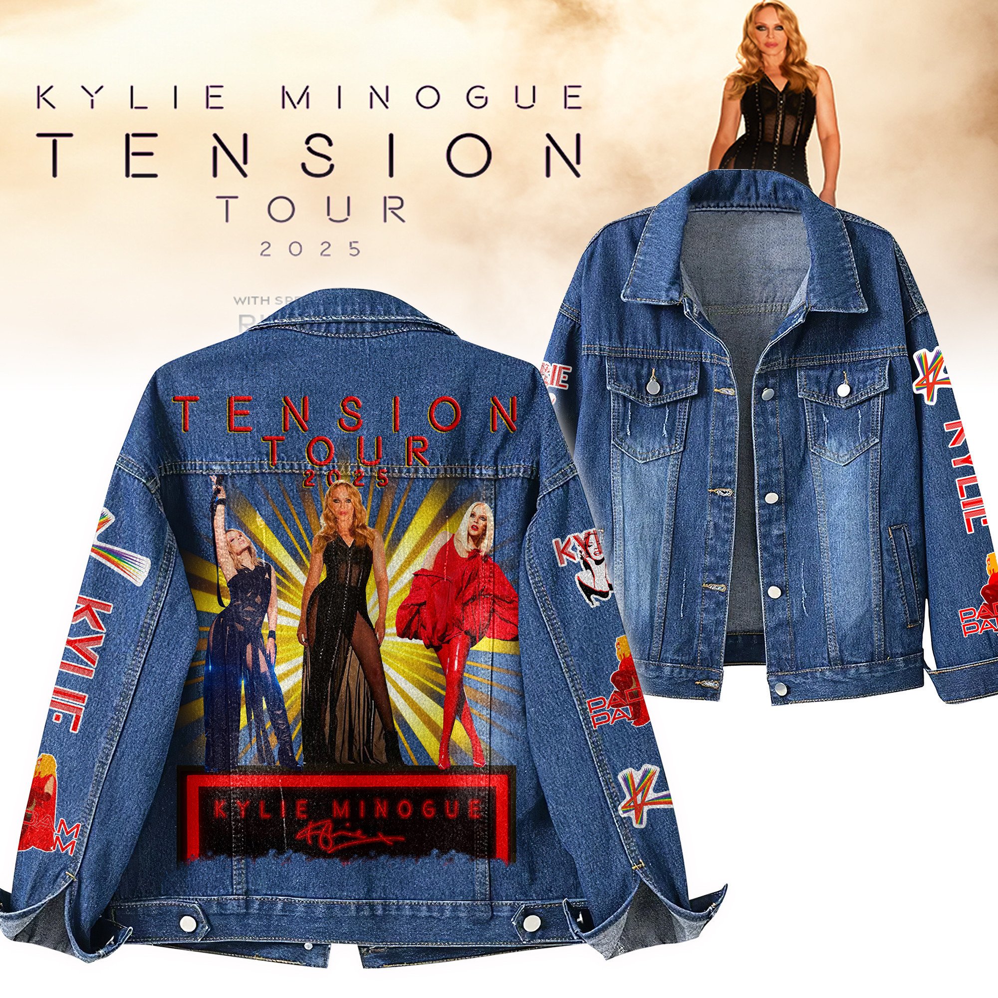 Sportswearmerch Kylie Minogue Denim Jacket Gift For Fans