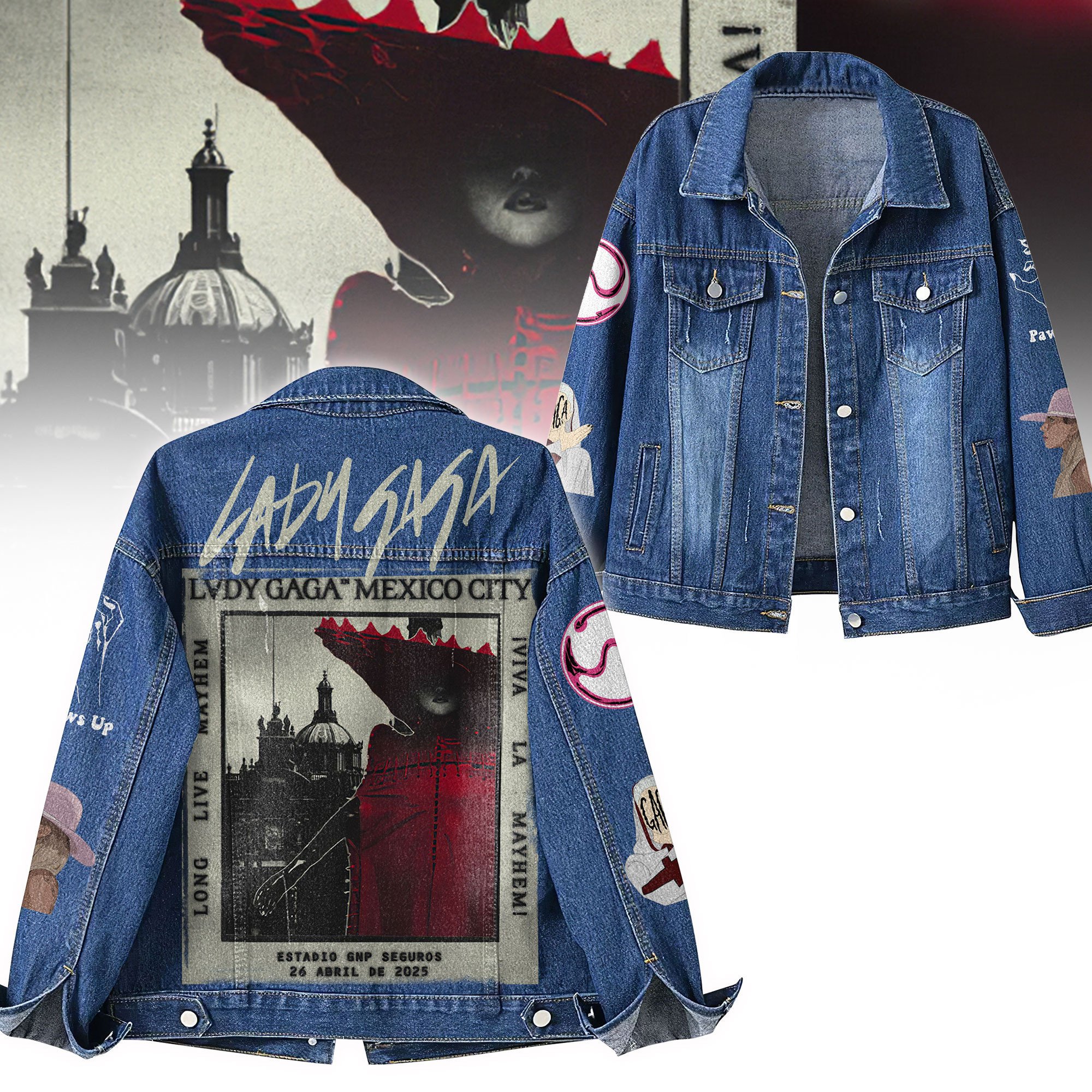 Sportswearmerch Lady Gaga Denim Jacket Gift For Fans