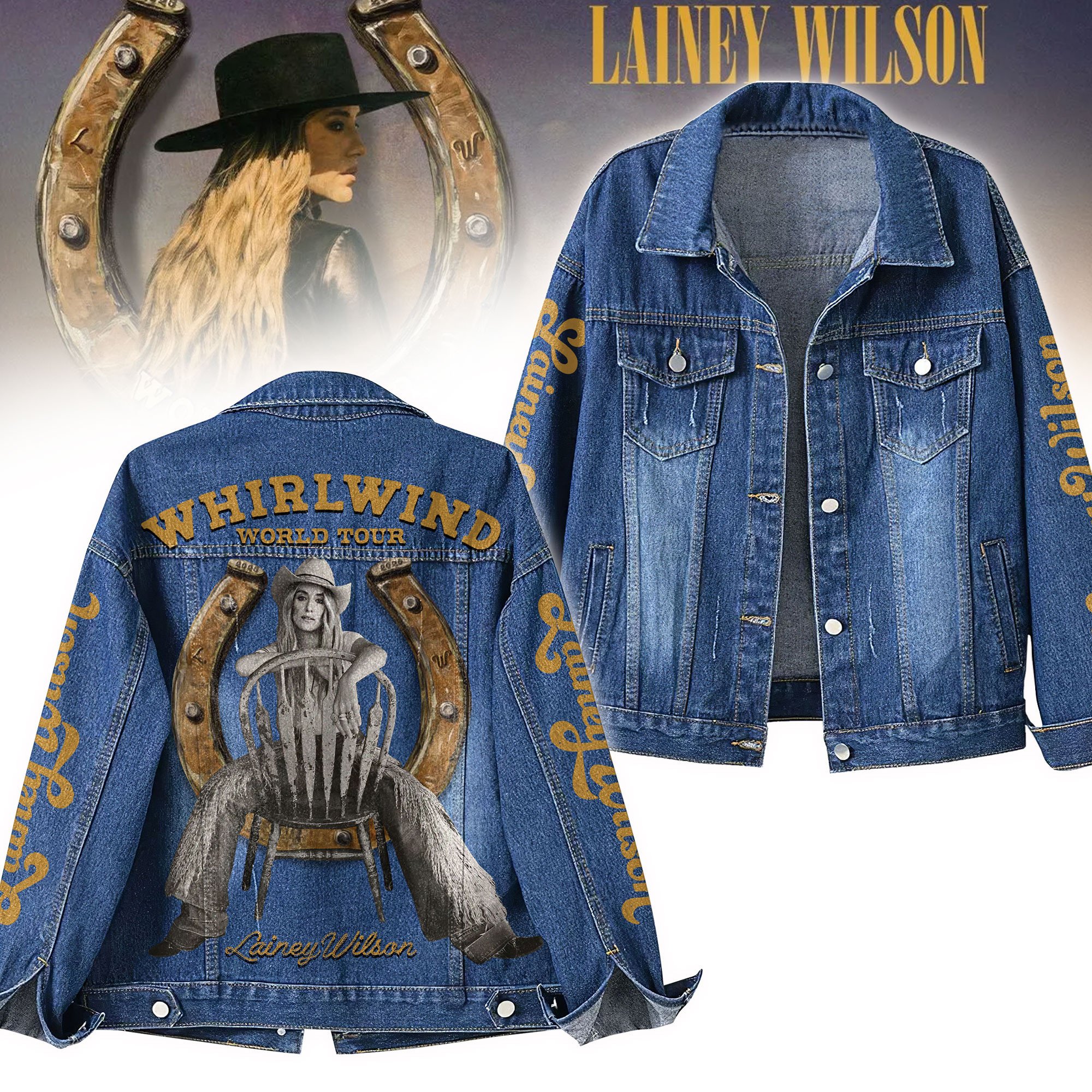 Sportswearmerch Lainey Wilson Denim Jacket Gift For Fans