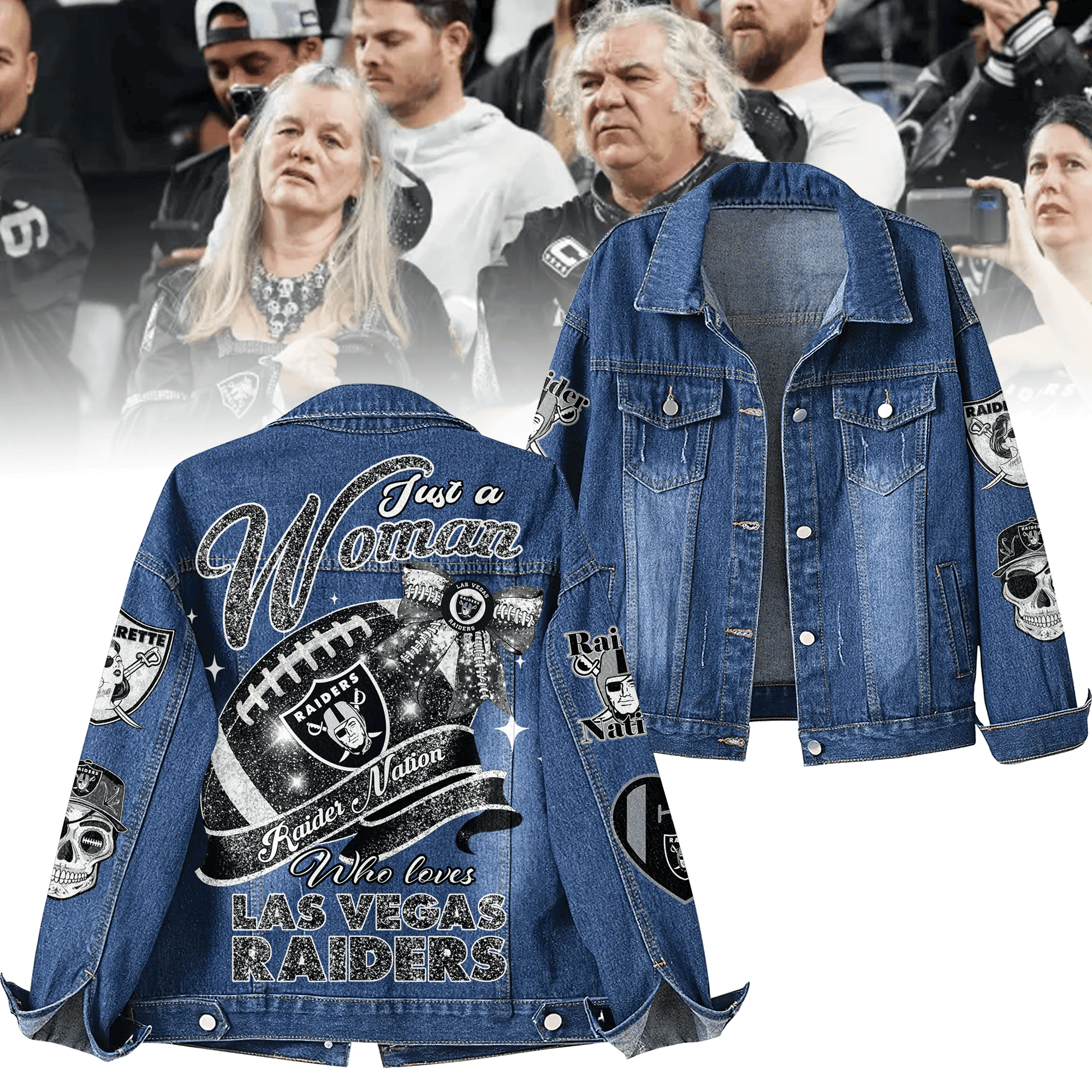 Sportswearmerch Las Vegas Raiders Denim Jacket Gift For Fans