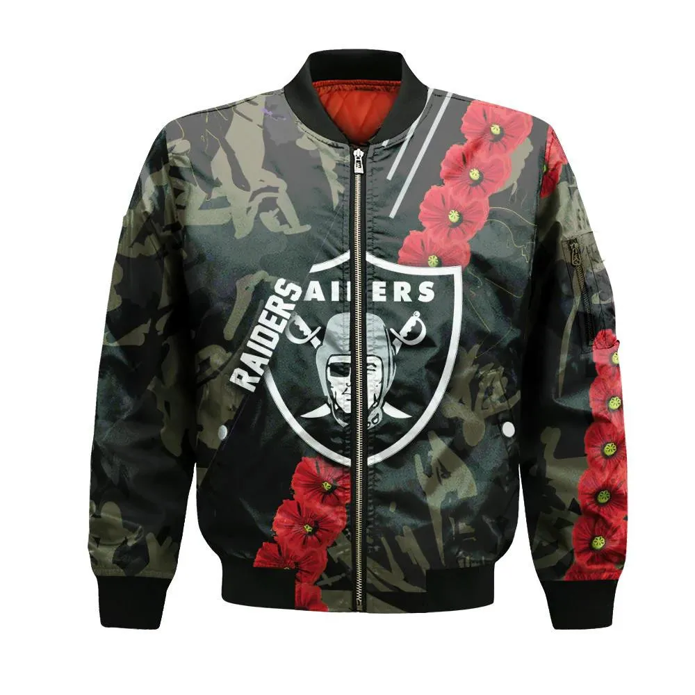 Sportswearmerch Las Vegas Raiders NFL Bomber Jacket For Fan