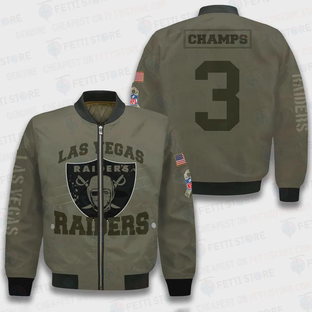 Sportswearmerch Las Vegas Raiders NFL Bomber Jacket For Fan