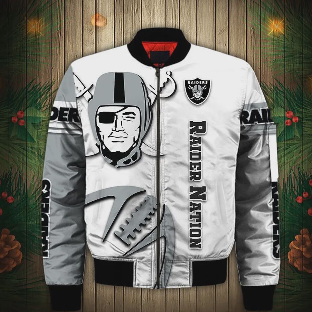 Sportswearmerch Las Vegas Raiders NFL Bomber Jacket For Fan