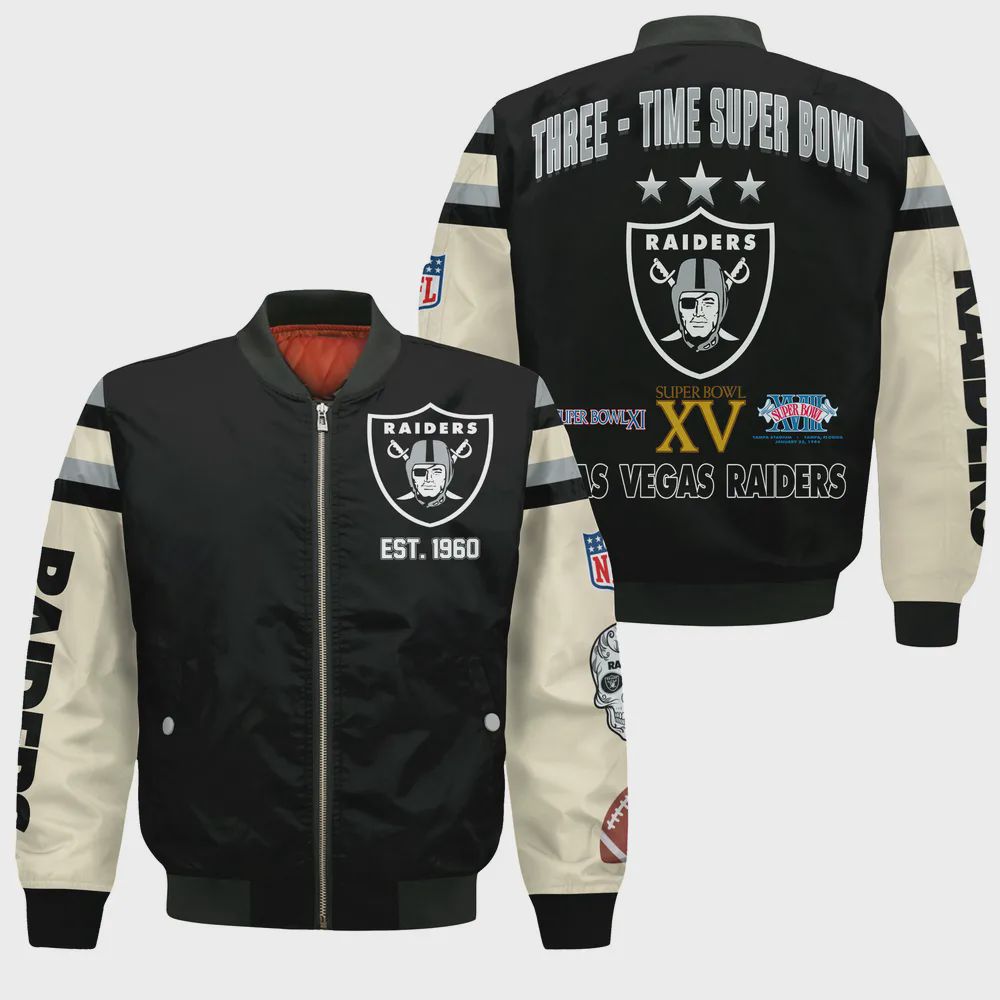 Sportswearmerch Las Vegas Raiders NFL Bomber Jacket For Fan