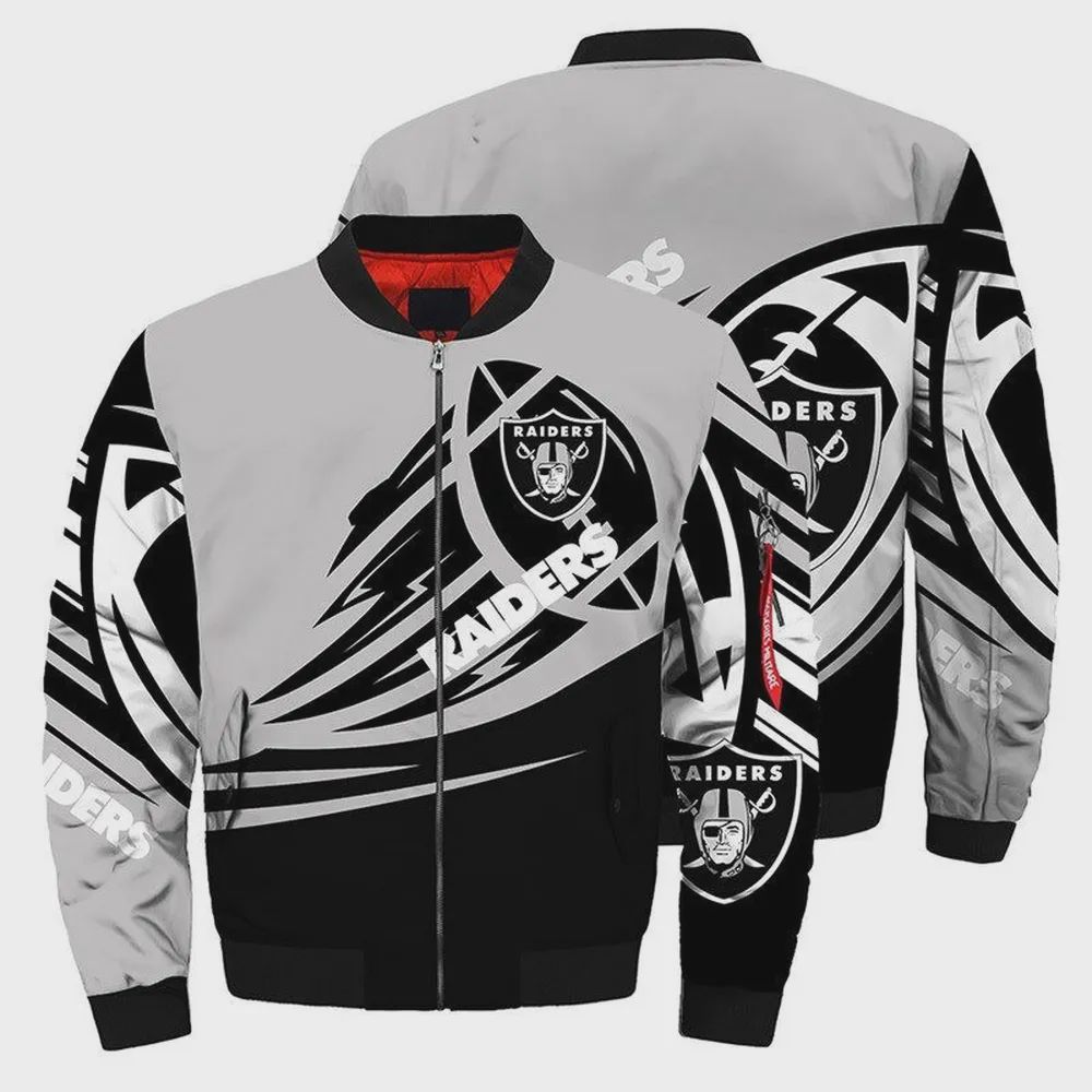 Sportswearmerch Las Vegas Raiders NFL Bomber Jacket For Fan