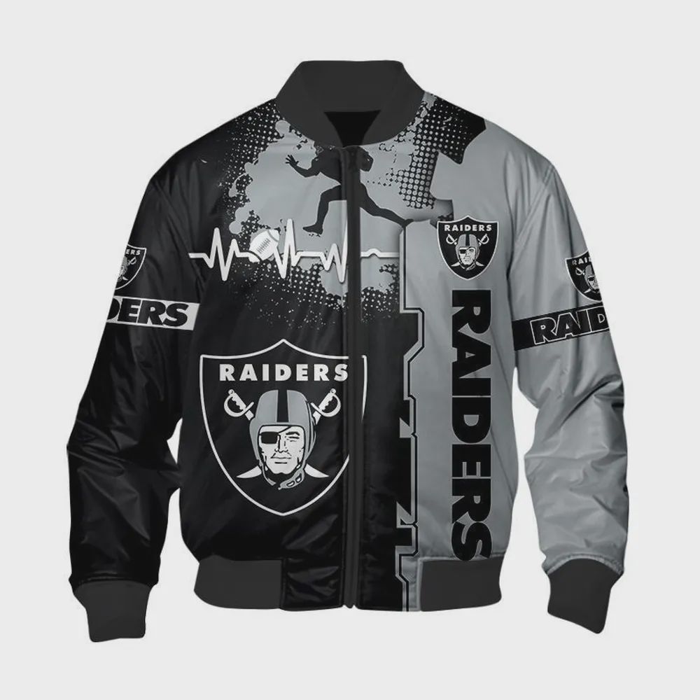 Sportswearmerch Las Vegas Raiders NFL Bomber Jacket For Fan