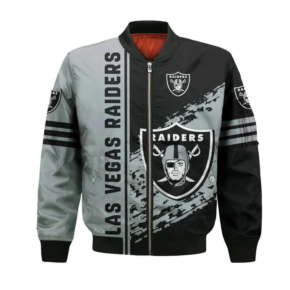 Sportswearmerch Las Vegas Raiders NFL Bomber Jacket For Fan