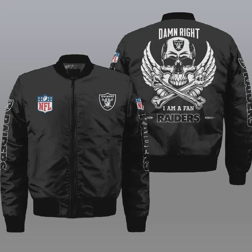 Sportswearmerch Las Vegas Raiders NFL Bomber Jacket For Fan