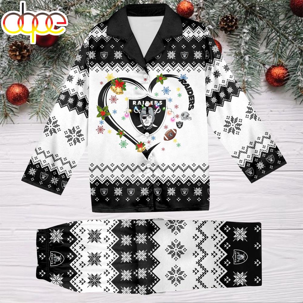 Sportswearmerch Las Vegas Raiders NFL Christmas Personalized Pajamas For Fan