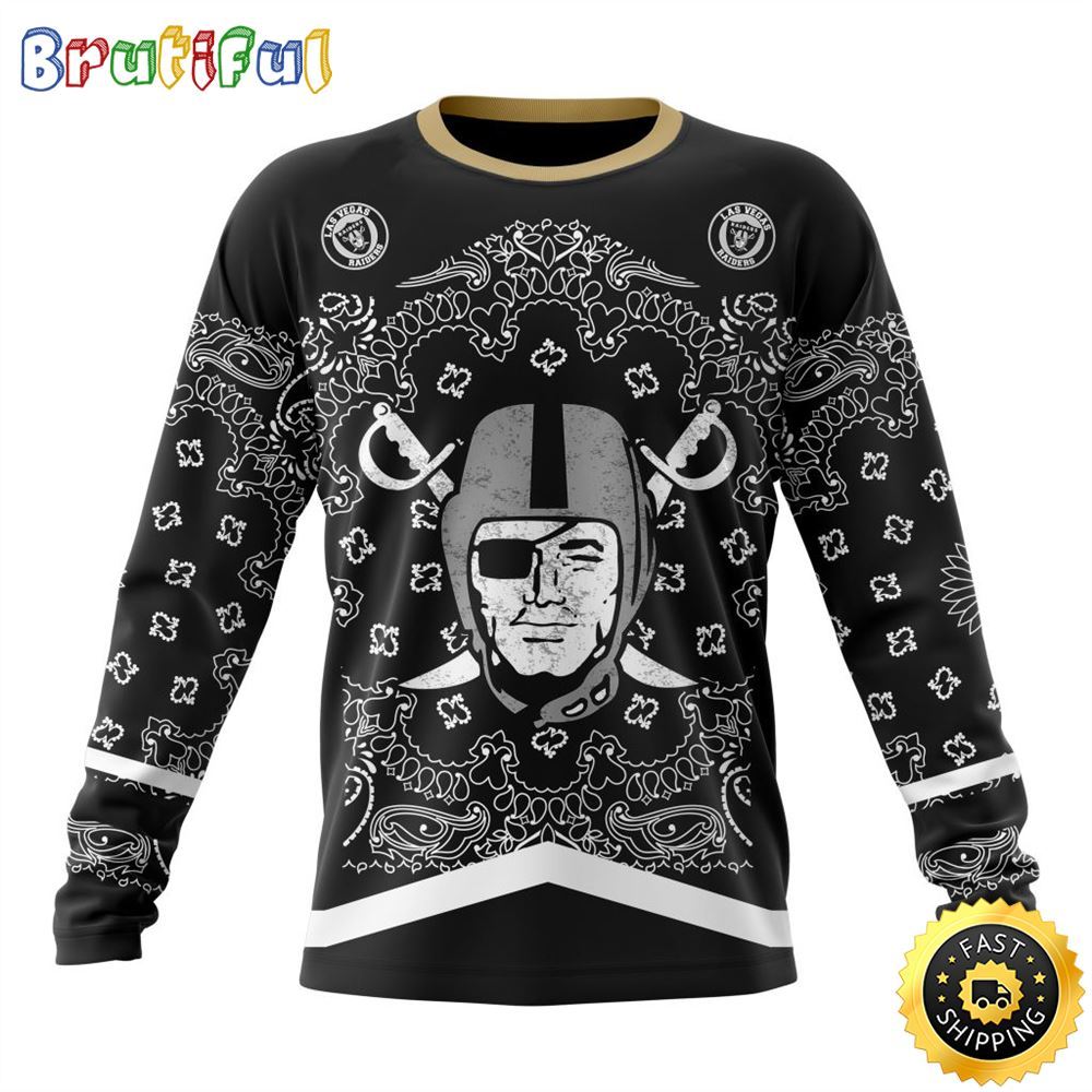 Sportswearmerch Las Vegas Raiders NFL Crewneck Classic Style Personalized Sweater For Fan