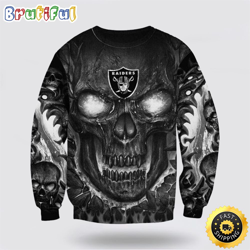 Sportswearmerch Las Vegas Raiders NFL Crewneck Sweater For Fan