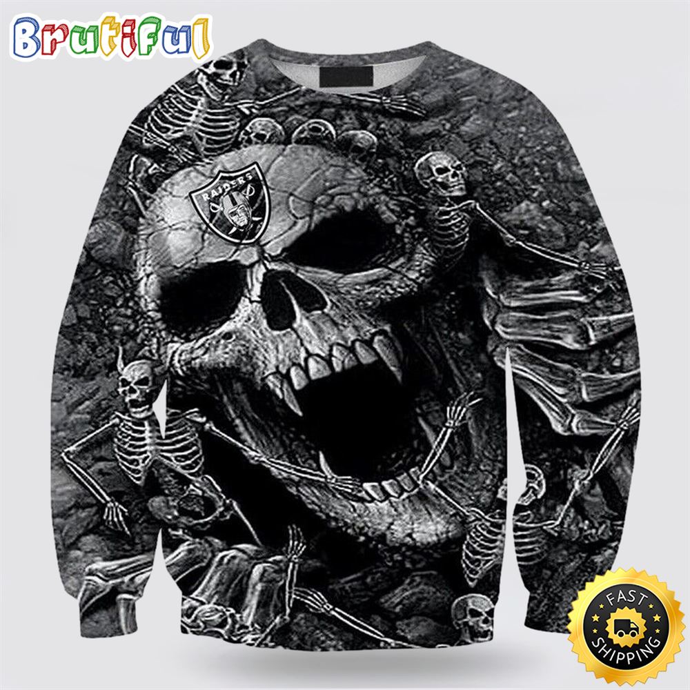 Sportswearmerch Las Vegas Raiders NFL Crewneck Sweater For Fan