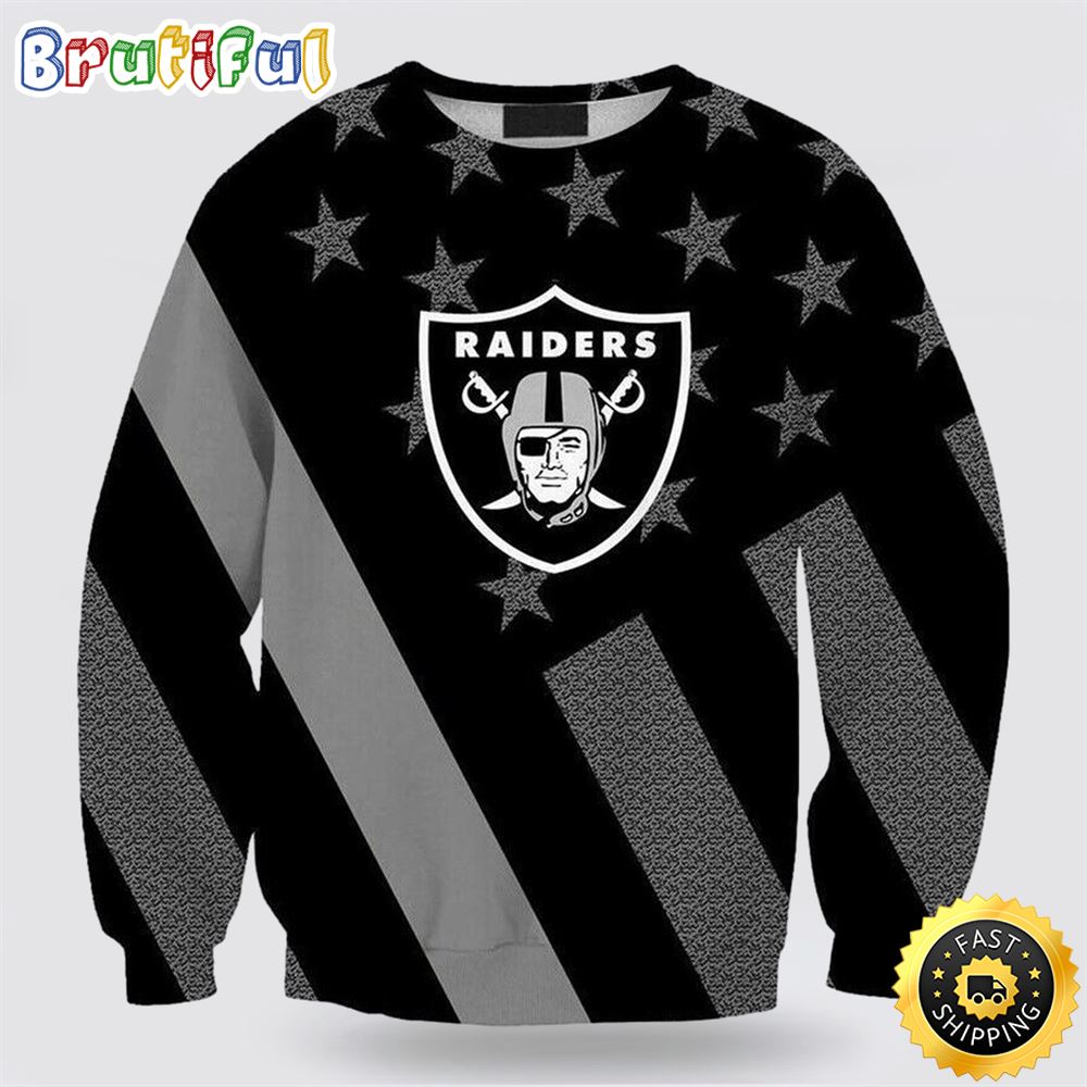 Sportswearmerch Las Vegas Raiders NFL Crewneck Sweater For Fan