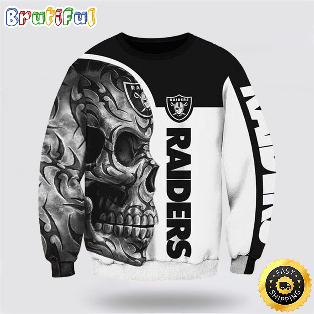 Sportswearmerch Las Vegas Raiders NFL Crewneck Sweater For Fan