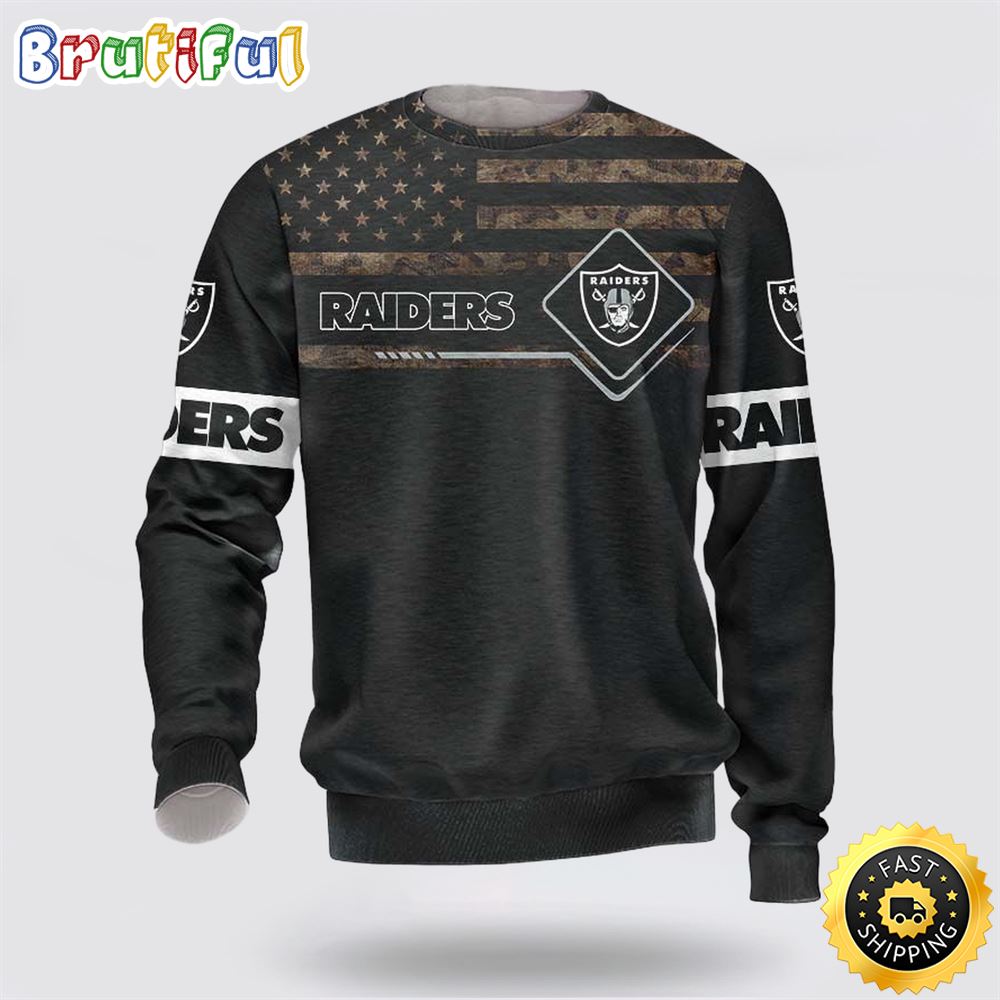 Sportswearmerch Las Vegas Raiders NFL Crewneck Sweater For Fan