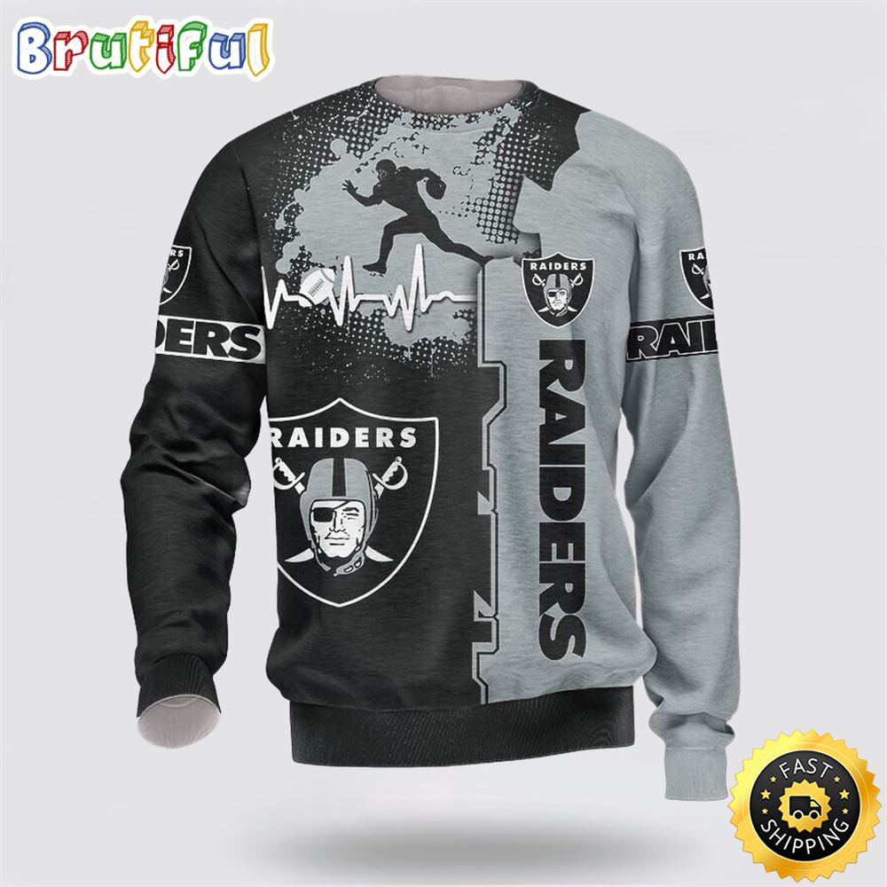Sportswearmerch Las Vegas Raiders NFL Crewneck Sweater For Fan