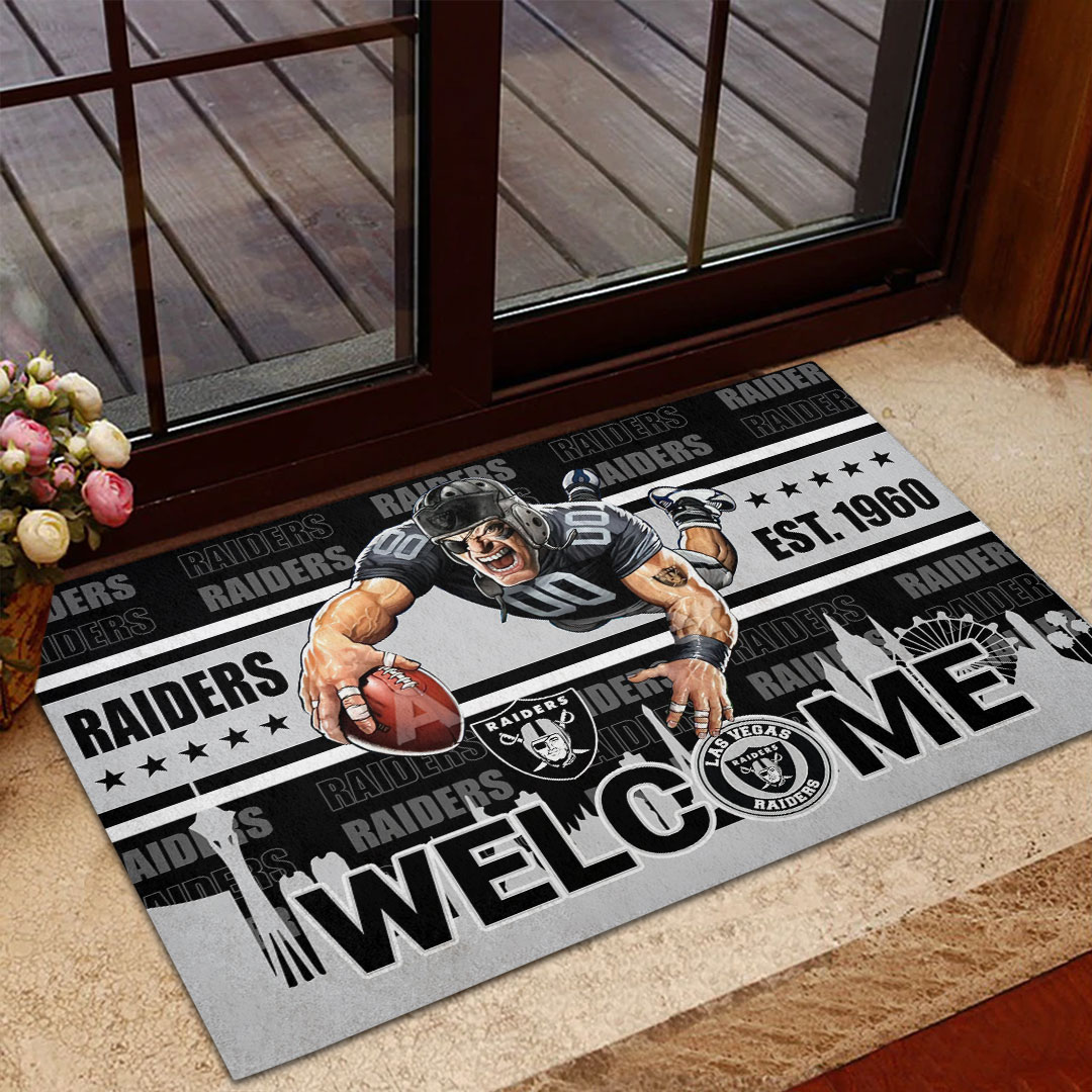 Sportswearmerch Las Vegas Raiders NFL Custom Doormat For Fan