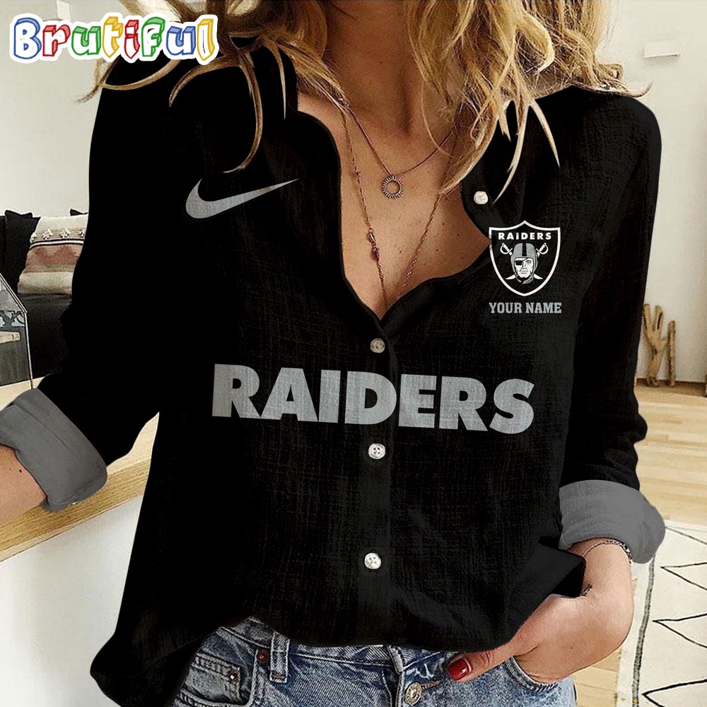 Sportswearmerch Las Vegas Raiders NFL Custom Women's Casual Shirt For Fan