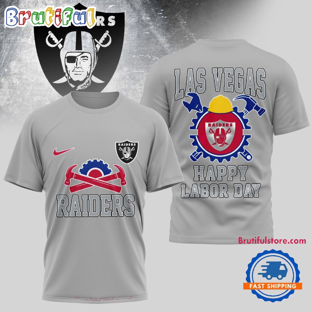 Sportswearmerch Las Vegas Raiders NFL Happy Labor Day 2025 Uniesx 3D Shirt For Fan