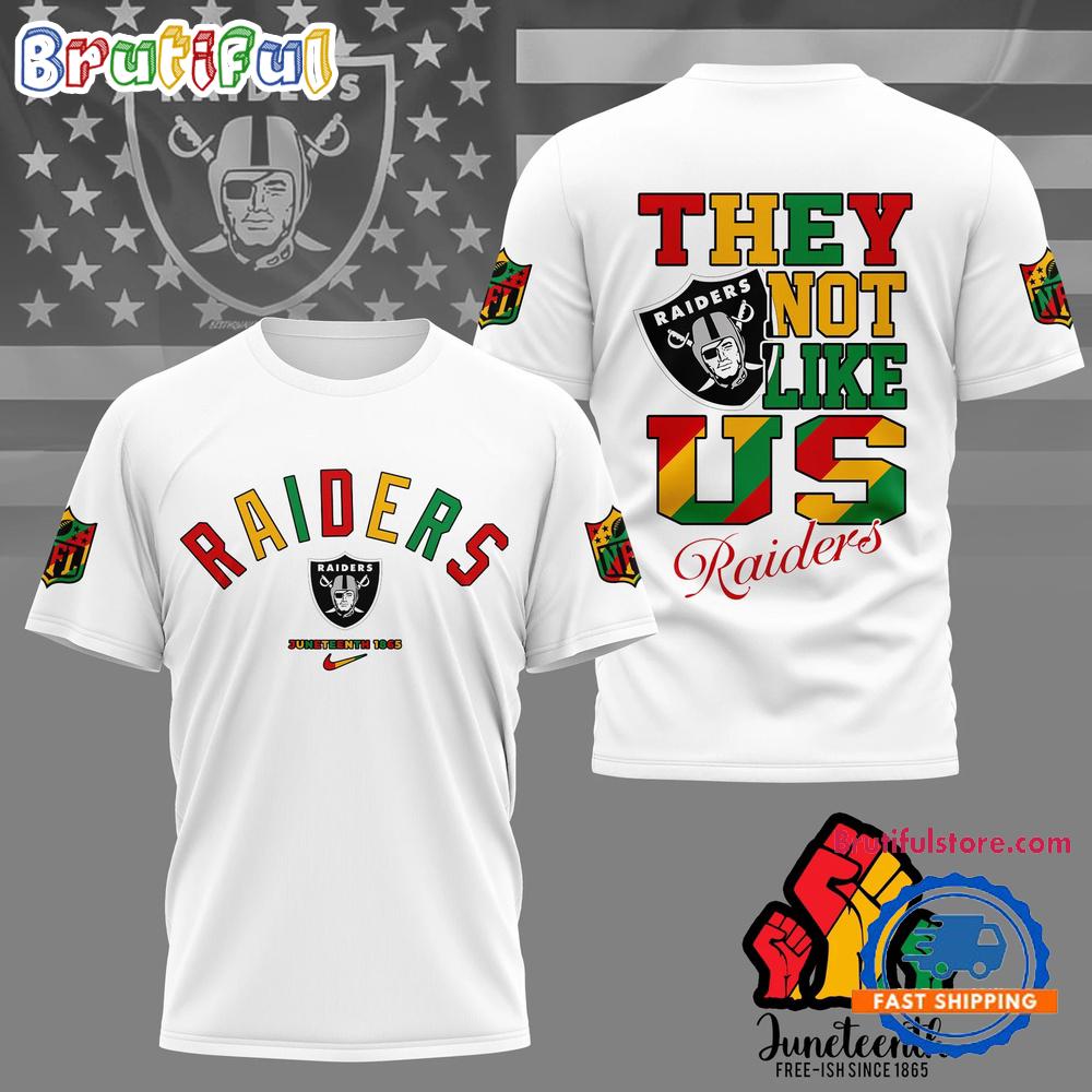 Sportswearmerch Las Vegas Raiders NFL Juneteenth Freedom Day T-Shirt For Fan