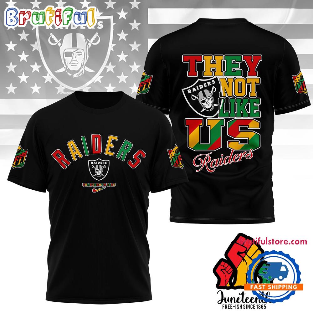 Sportswearmerch Las Vegas Raiders NFL Juneteenth Freedom Day Unisex T-Shirt For Fan