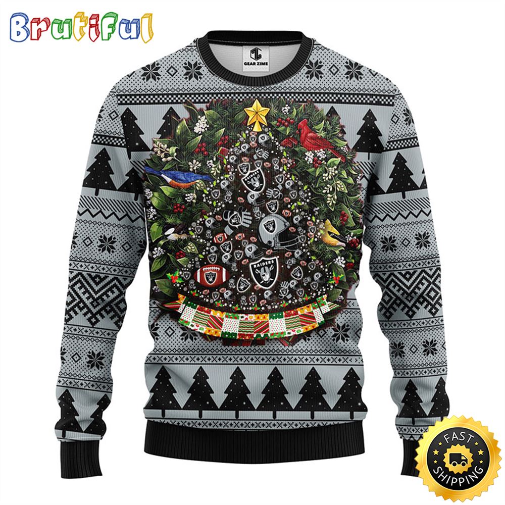 Sportswearmerch Las Vegas Raiders NFL NFL Personalized Christmas Sweater For Fan