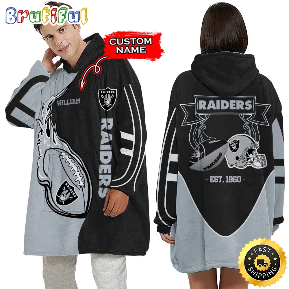 Sportswearmerch Las Vegas Raiders NFL Personalized Blaket Hoodie For Fan