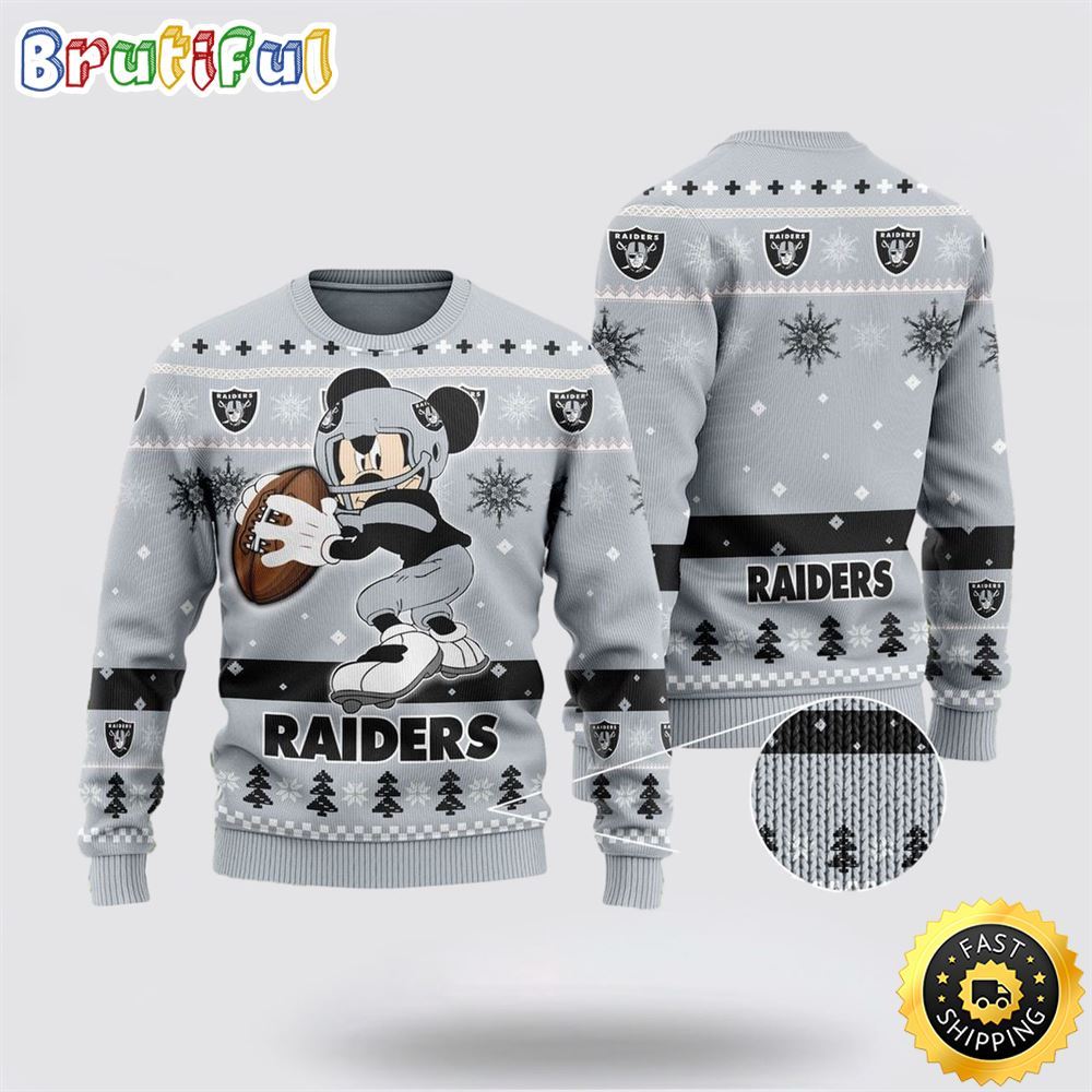 Sportswearmerch Las Vegas Raiders NFL Personalized Christmas Sweater For Fan