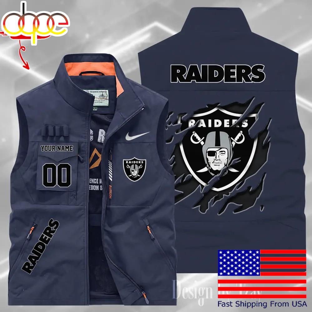 Sportswearmerch Las Vegas Raiders NFL Personalized Pocket Vest For Fan