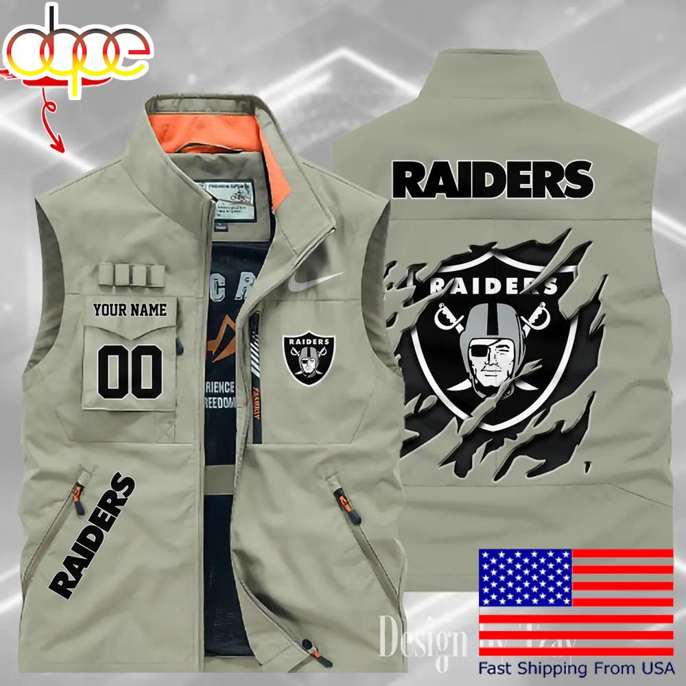 Sportswearmerch Las Vegas Raiders NFL Personalized Pocket Vest For Fan