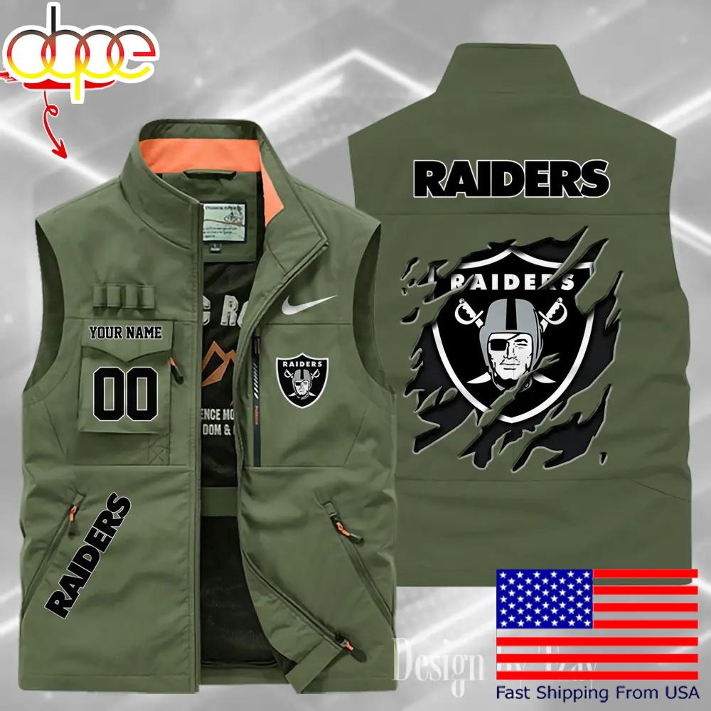 Sportswearmerch Las Vegas Raiders NFL Personalized Pocket Vest For Fan